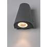 5_Maxim Mini 6 1/4" Silver Finish Modern LED Outdoor Wall Light more views