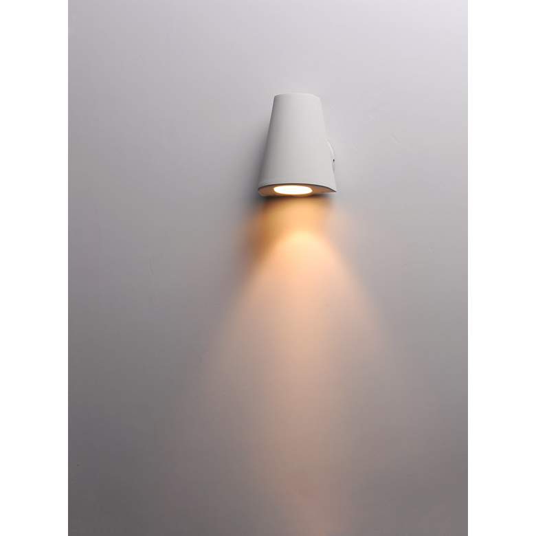 Image 3 Maxim Mini 6 1/4" White Finish Modern LED Outdoor Wall Light more views