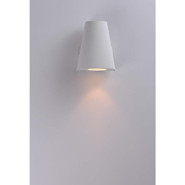 Image 4 Maxim Mini 6 1/4" White Finish Modern LED Outdoor Wall Light more views