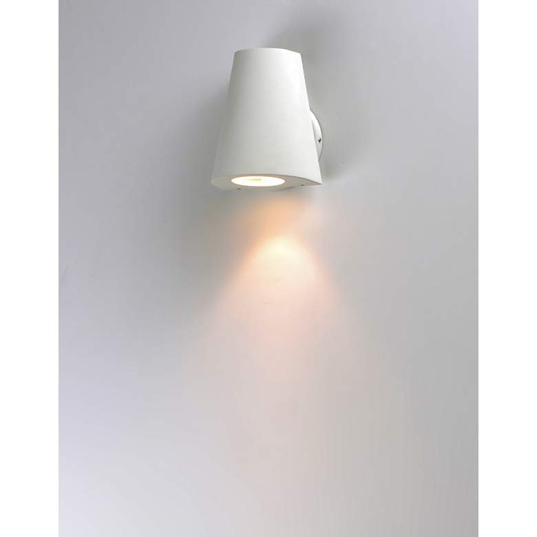 Image 5 Maxim Mini 6 1/4" White Finish Modern LED Outdoor Wall Light more views