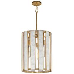 Maxim Miramar 15" Wide Natural Aged Brass 3-Light Pendant