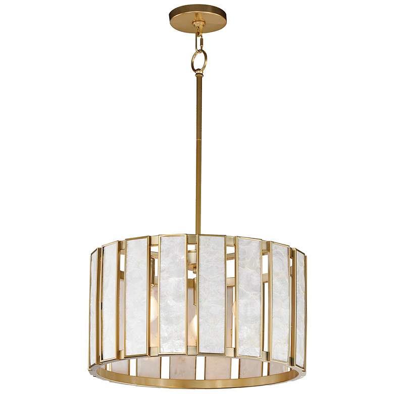 Image 2 Maxim Miramar 18" Wide Natural Aged Brass 3-Light Pendant