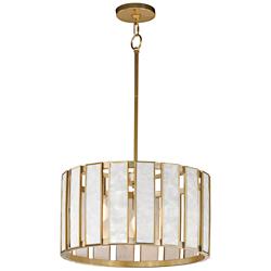 Maxim Miramar 18" Wide Natural Aged Brass 3-Light Pendant