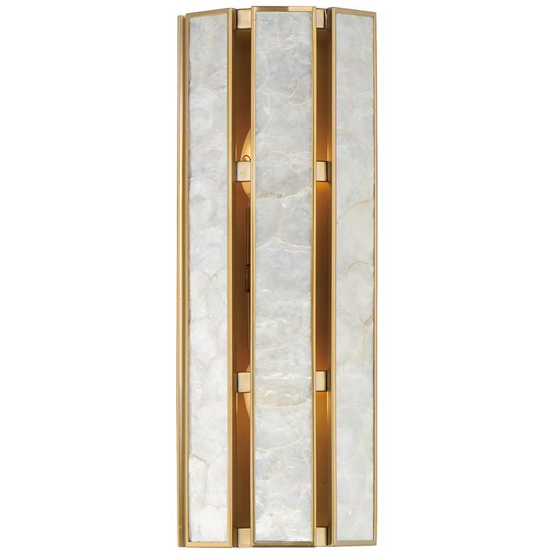 Image 1 Maxim Miramar 19" High Natural Aged Brass Wall Sconce