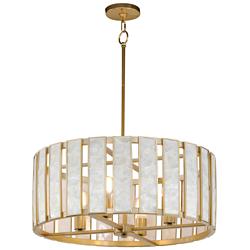 Maxim Miramar 24 1/4"W Natural Aged Brass 4-Light Pendant