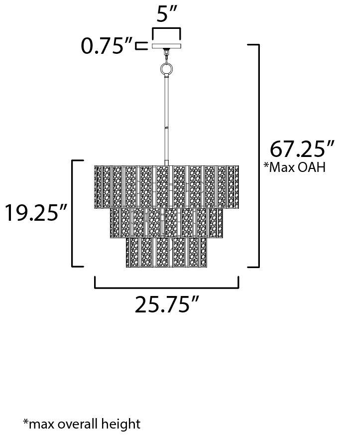 Image 6 Maxim Miramar 26 1/2"W Natural Aged Brass Tiered Chandelier more views