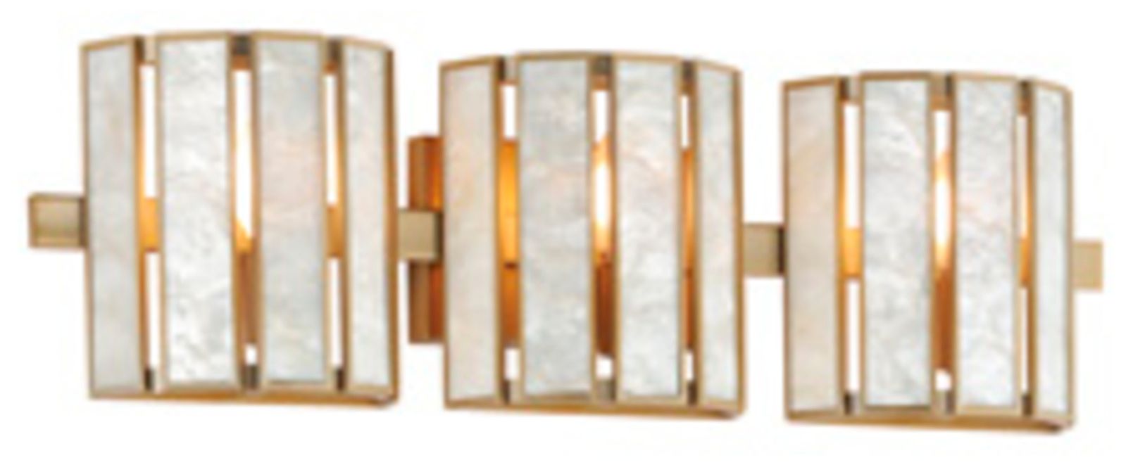 Maxim Miramar 27" Wide Capiz/Natural Aged Brass 3-Light Wall Sconce