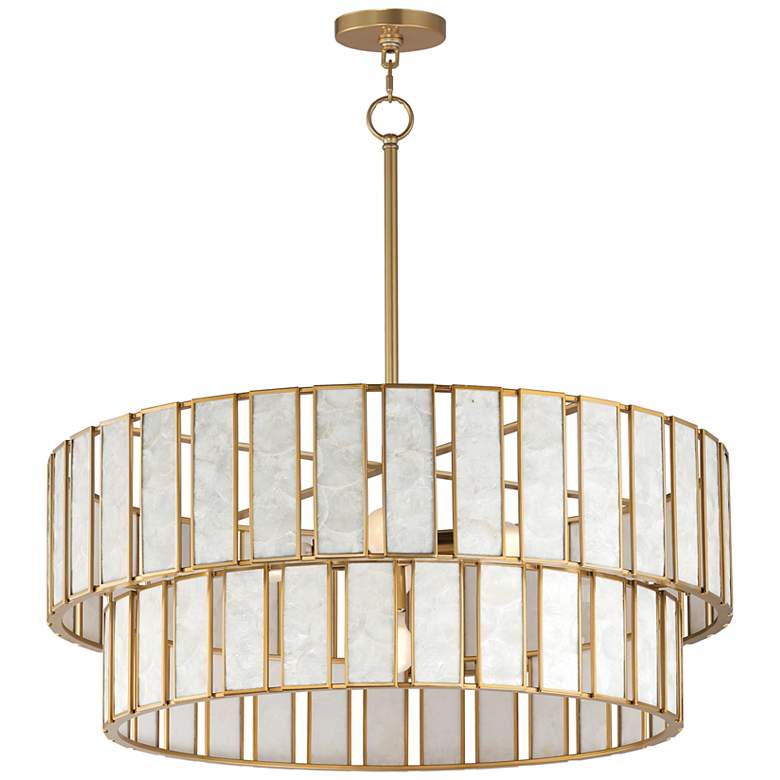 Image 1 Maxim Miramar 32 3/4" Wide Natural Aged Brass 2-Tier Chandelier