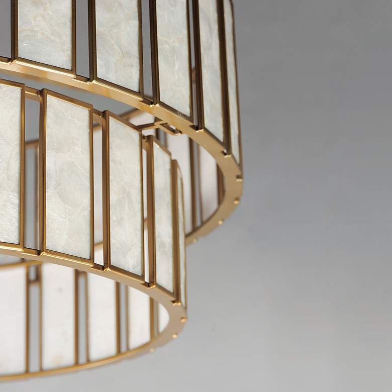 Image 4 Maxim Miramar 32 3/4" Wide Natural Aged Brass 2-Tier Chandelier more views