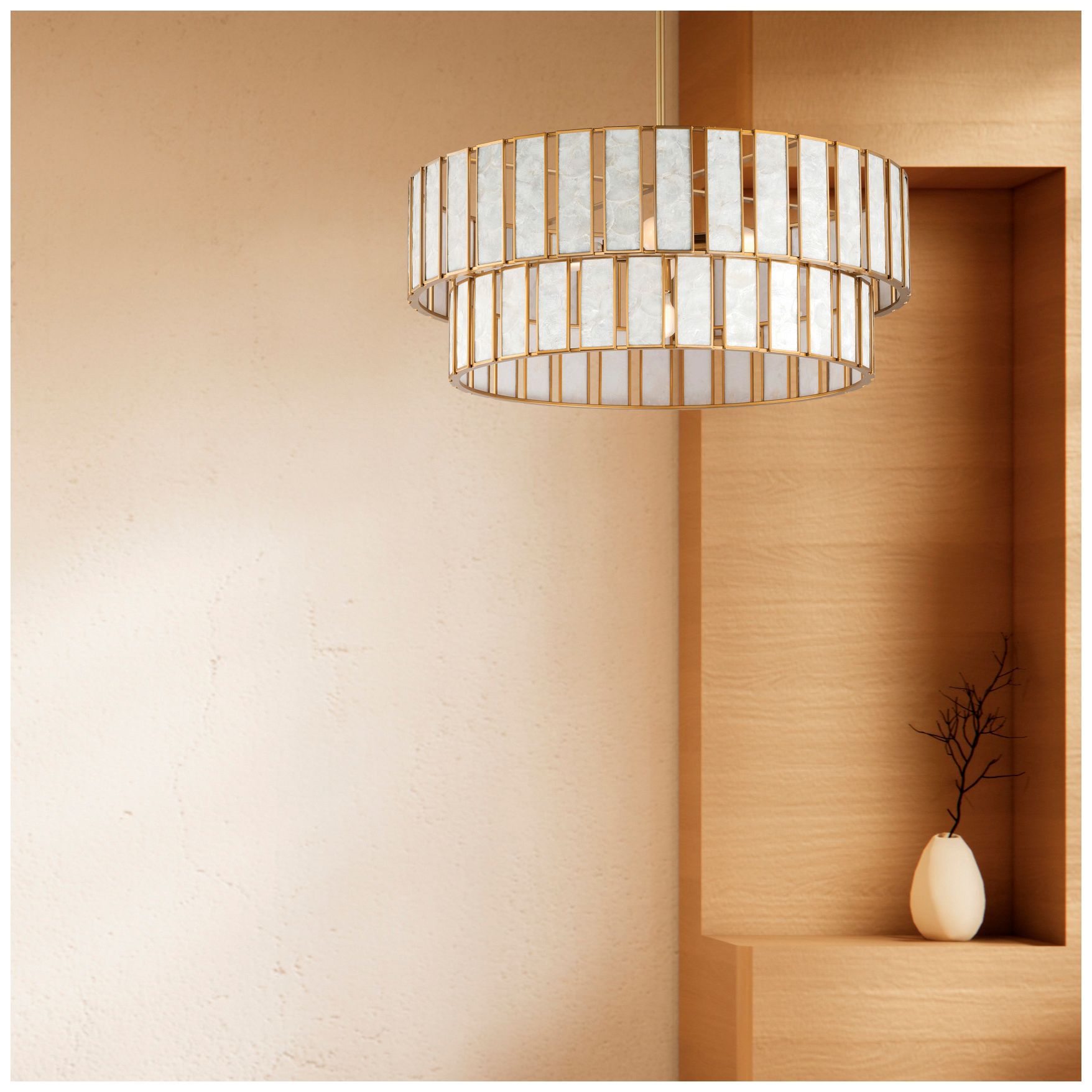 Image 6 Maxim Miramar 32 3/4" Wide Natural Aged Brass 2-Tier Chandelier more views