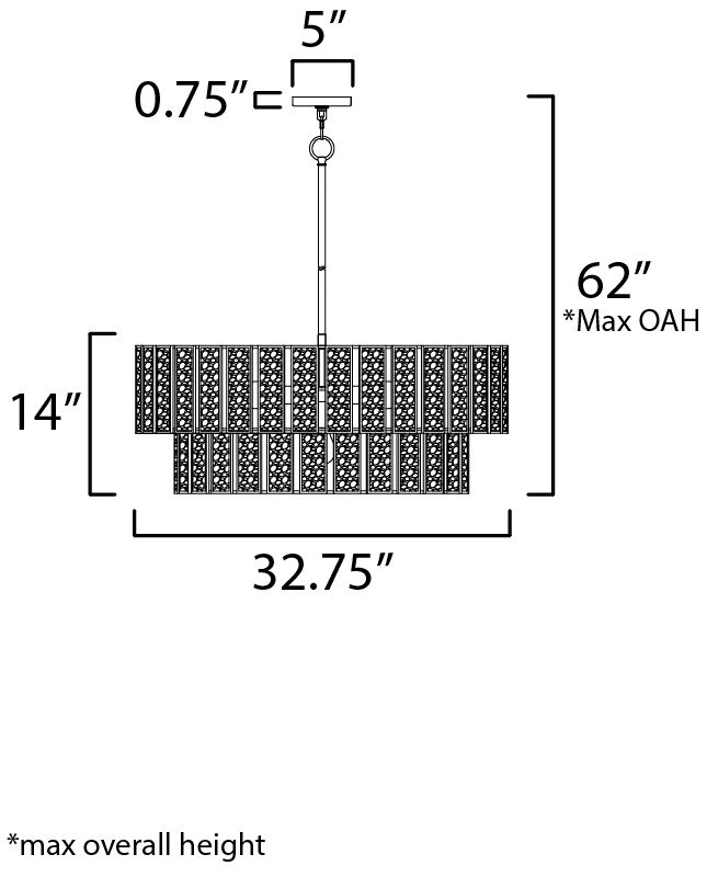 Image 7 Maxim Miramar 32 3/4" Wide Natural Aged Brass 2-Tier Chandelier more views