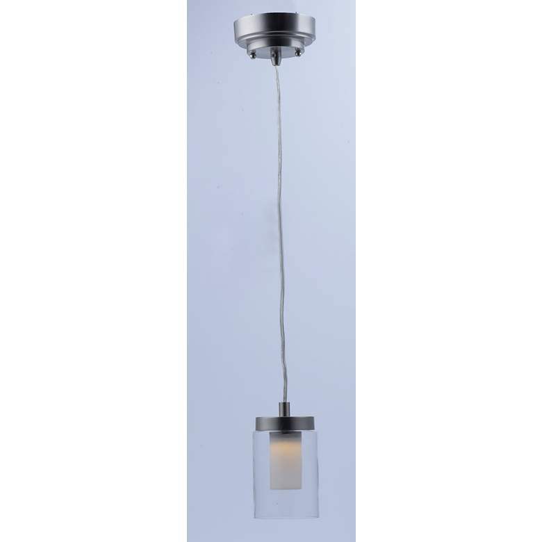 Image 2 Maxim Mod 4" Wide 1-Light Satin Nickel Mini-Pendant Light more views