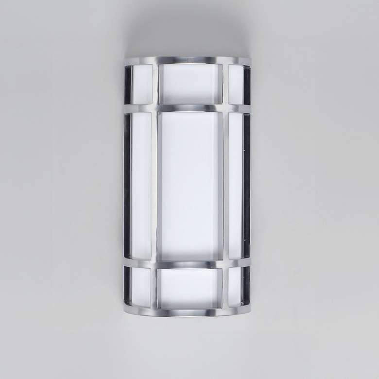 Image 3 Maxim Moon Ray 12" High Satin Nickel LED Outdoor Wall Light more views