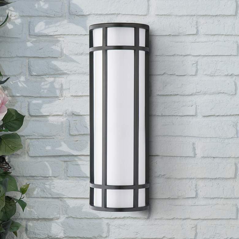 Image 1 Maxim Moon Ray 18" High Bronze LED Outdoor Wall Light