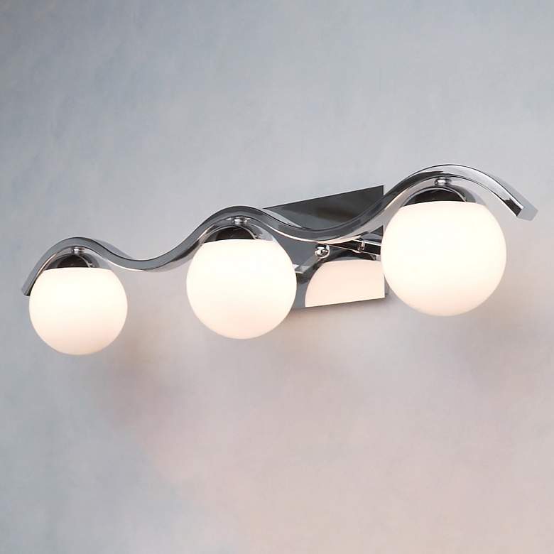 Image 2 Maxim Motion 31 1/2" Wide Polished Chrome 3-Light Bath Light