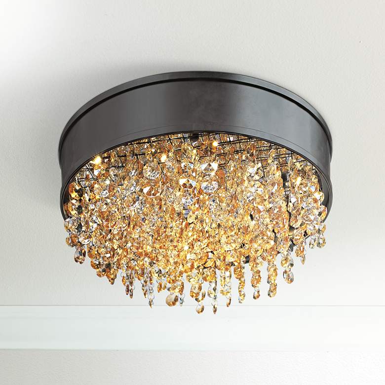 Image 1 Maxim Mystic 16" Wide Bronze LED Ceiling Light