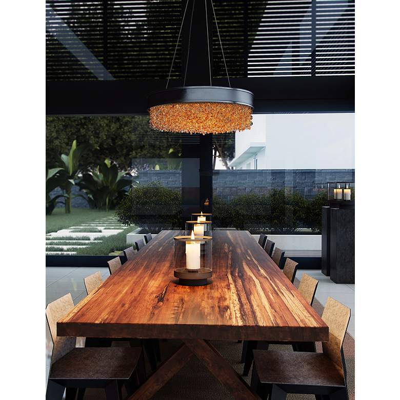 Image 6 Maxim Mystic 24" Wide Bronze Modern Crystal LED Pendant Light more views