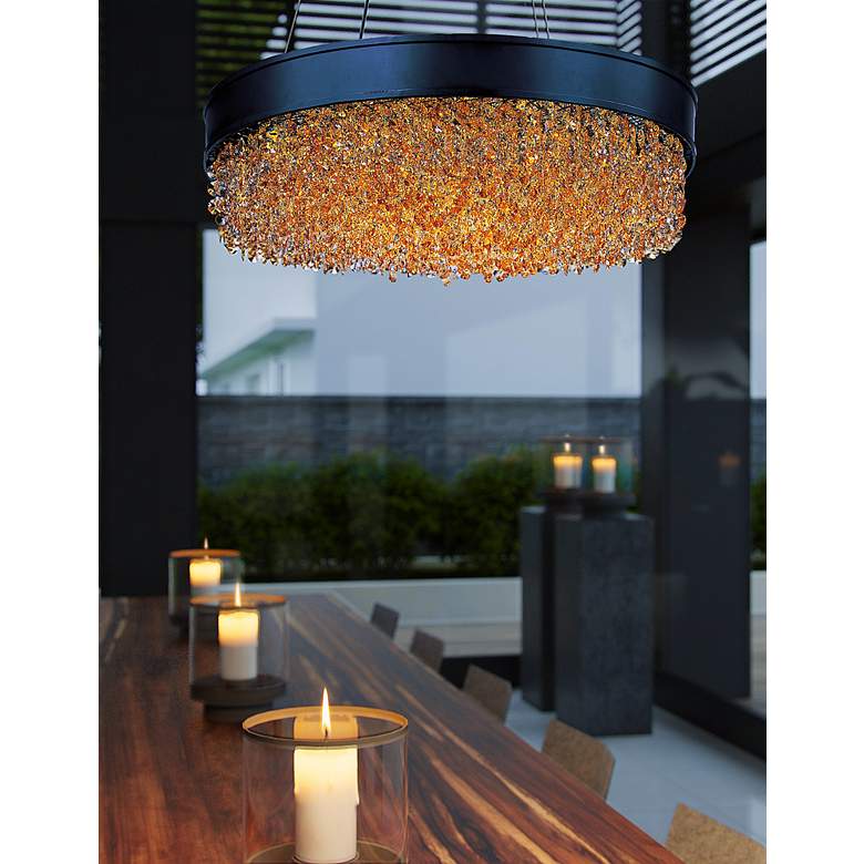 Image 7 Maxim Mystic 24" Wide Bronze Modern Crystal LED Pendant Light more views