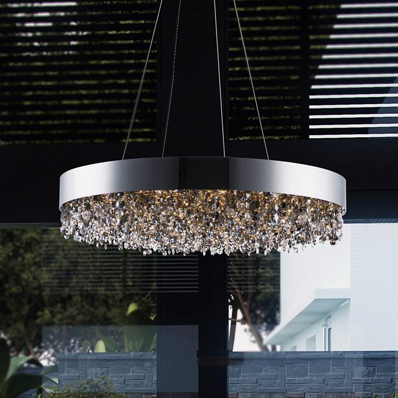 Image 1 Maxim Mystic 24" Wide Polished Chrome LED Pendant Light