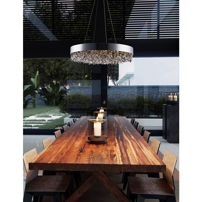 Image 6 Maxim Mystic 24" Wide Polished Chrome LED Pendant Light more views