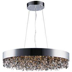 Maxim Mystic 30"W Polished Chrome Crystal LED Pendant Light