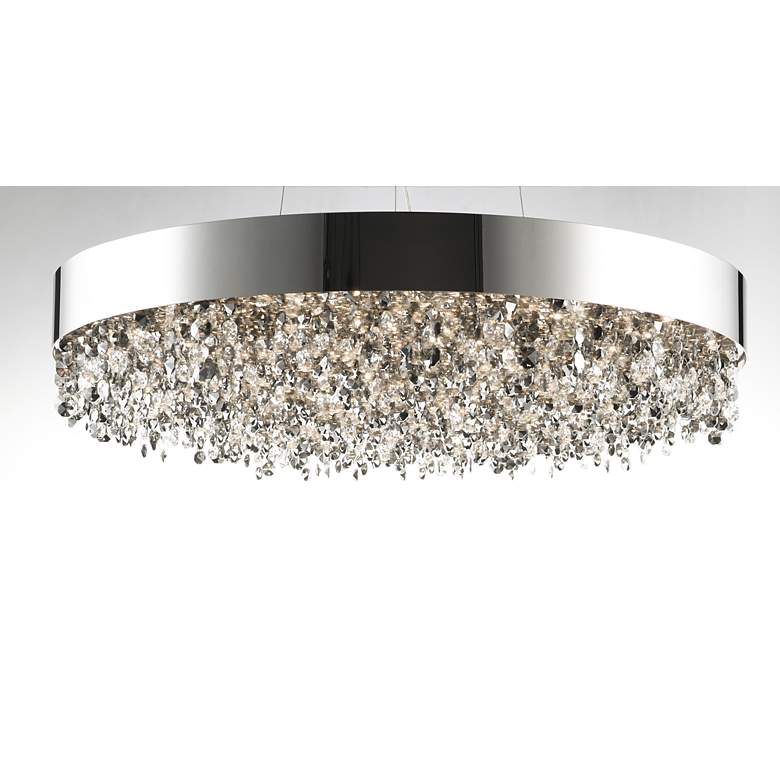 Image 4 Maxim Mystic 30"W Polished Chrome Crystal LED Pendant Light more views