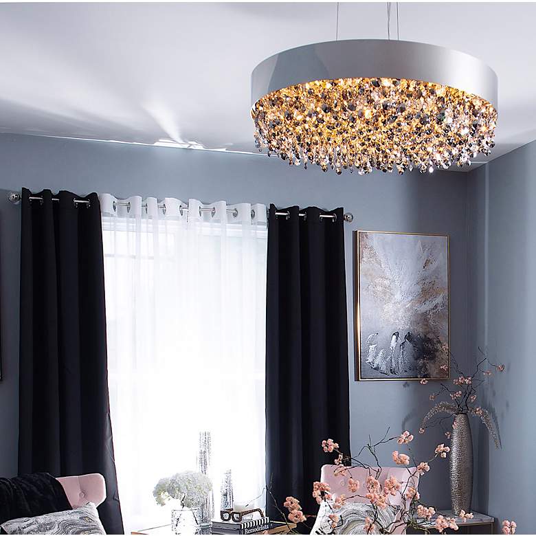 Image 6 Maxim Mystic 30"W Polished Chrome Crystal LED Pendant Light more views
