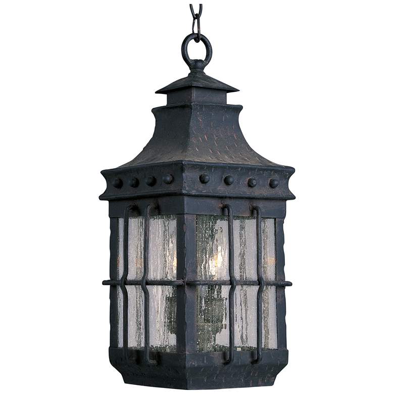 Image 1 Maxim Nantucket 18 1/2 inch High Steel 3-Light Outdoor Hanging Light