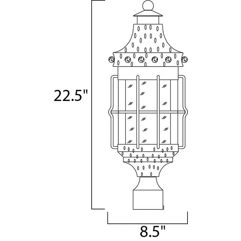 Image 4 Maxim Nantucket 22 1/2 inch High Steel 3-Light Outdoor Post Mount Light more views