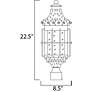 6_Maxim Nantucket 22 1/2" High Steel 3-Light Outdoor Post Mount Light more views
