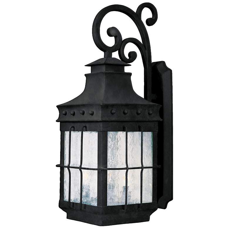 Image 2 Maxim Nantucket 22 1/2 inch High Steel 3-Light Outdoor Wall Light