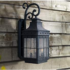 Image1 of Maxim Nantucket 22 1/2" High Steel 3-Light Outdoor Wall Light