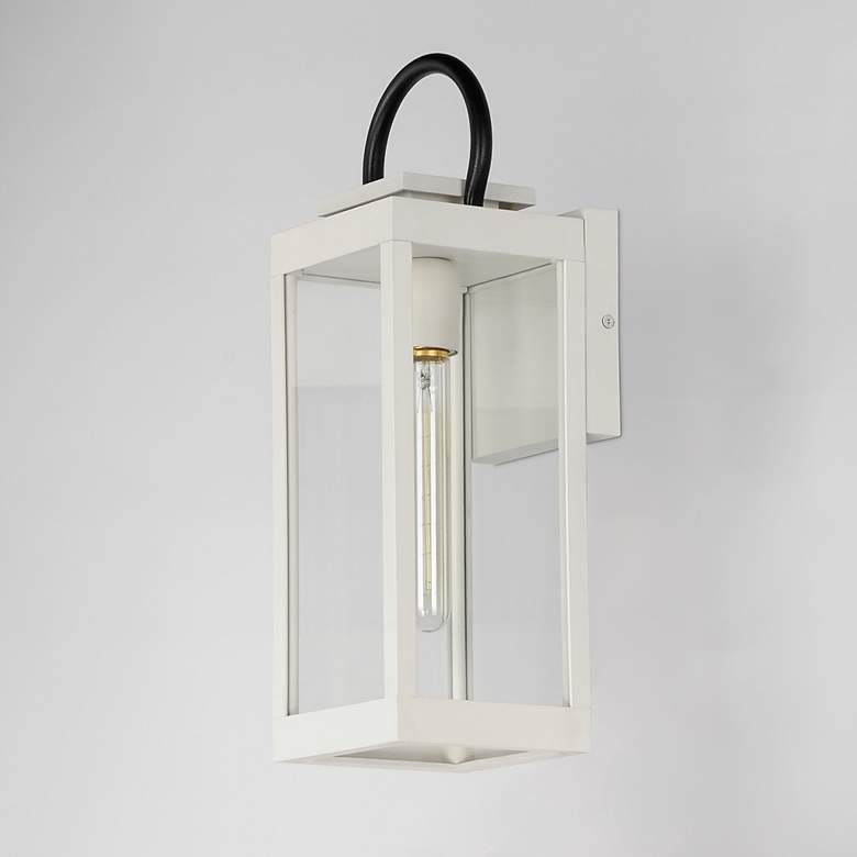 Image 3 Maxim Nassau Vivex 16"H White and Black Outdoor Wall Light more views