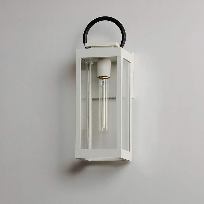 Image 4 Maxim Nassau Vivex 16"H White and Black Outdoor Wall Light more views