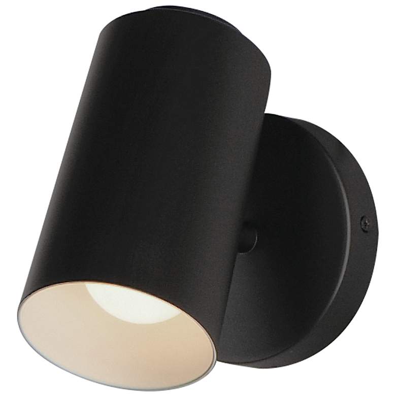 Image 1 Maxim Nathan 6 1/2" High Black LED Outdoor Wall Light
