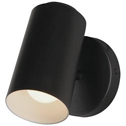 Maxim Nathan 6 1/2" High Black LED Outdoor Wall Light