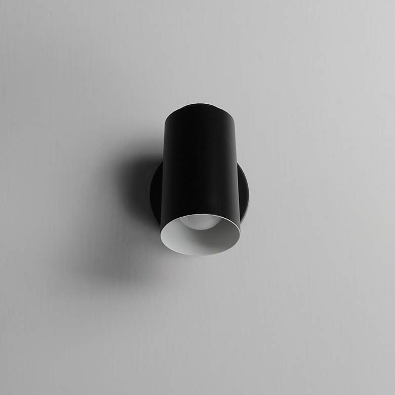 Image 2 Maxim Nathan 6 1/2" High Black LED Outdoor Wall Light more views