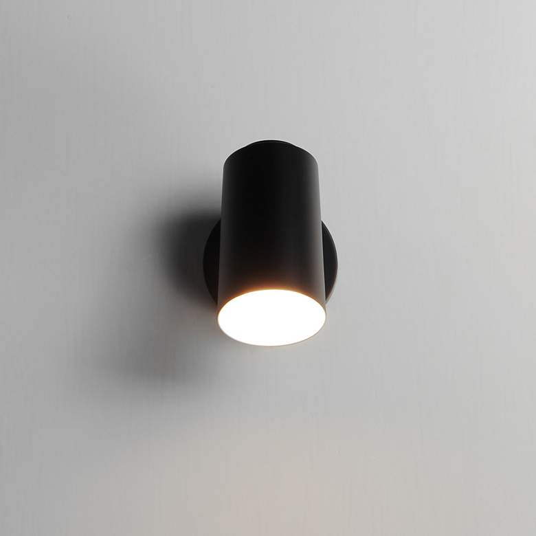 Image 3 Maxim Nathan 6 1/2" High Black LED Outdoor Wall Light more views