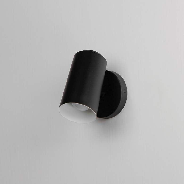Image 4 Maxim Nathan 6 1/2" High Black LED Outdoor Wall Light more views