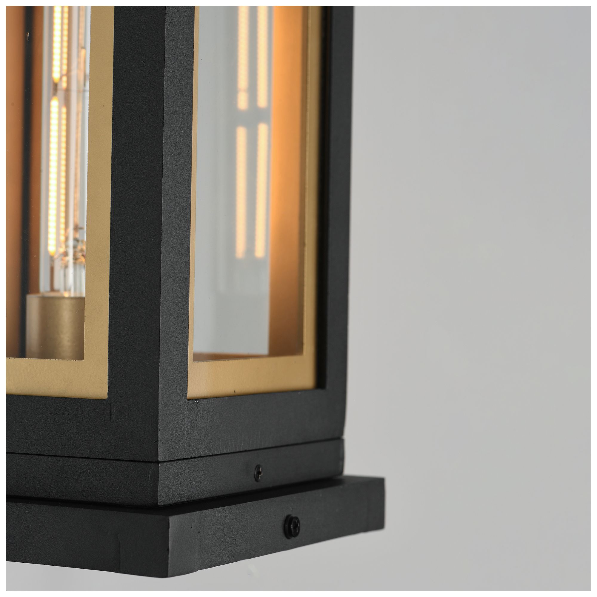 Image 4 Maxim Neoclass 11 1/2" High Black/Gold 1-Light Deck Lantern more views