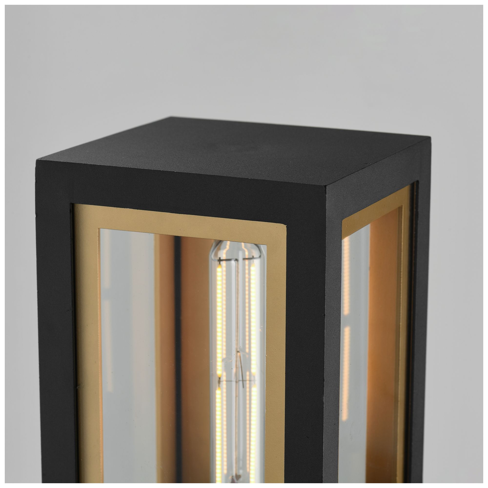 Image 5 Maxim Neoclass 11 1/2" High Black/Gold 1-Light Deck Lantern more views