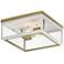 Maxim Neoclass 13" Wide White and Gold 2-Light Outdoor Ceiling Light