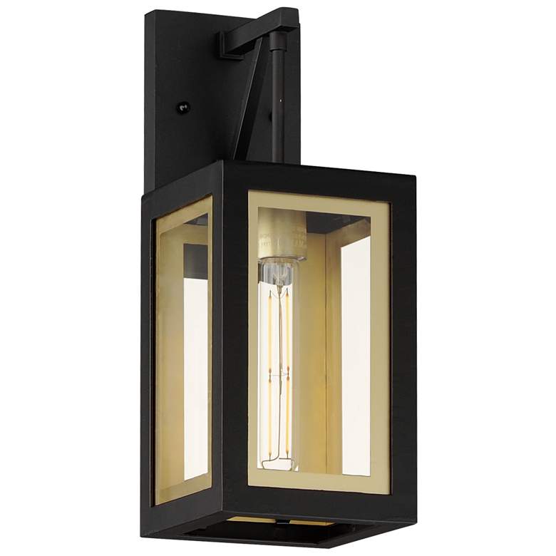 Image 1 Maxim Neoclass 15.8 inch High Black and Gold Outdoor Wall Light