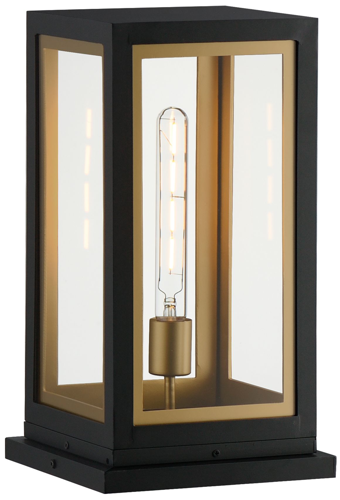 Image 2 Maxim Neoclass 16 1/2" High Black/Gold 1-Light Deck Lantern Large