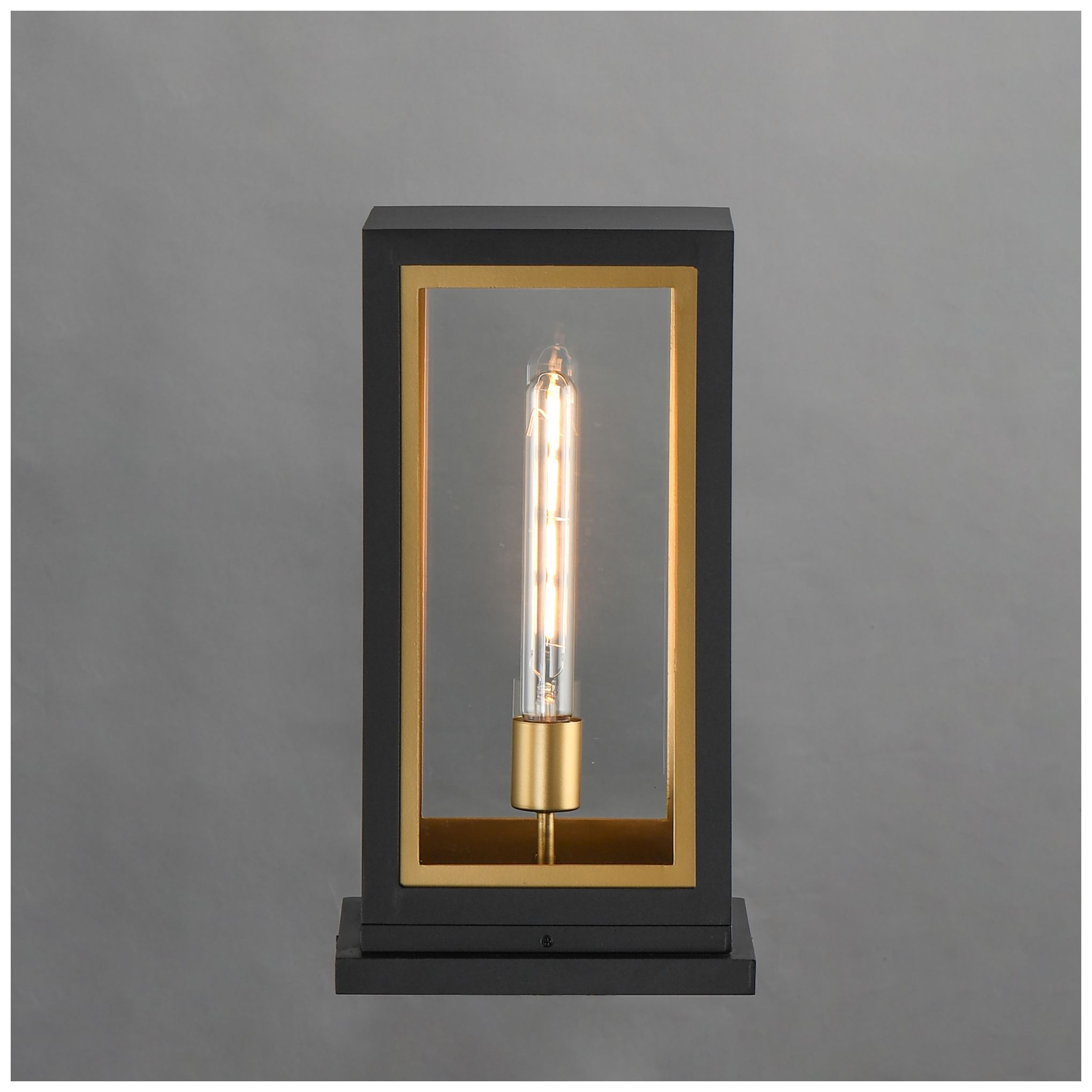 Image 4 Maxim Neoclass 16 1/2" High Black/Gold 1-Light Deck Lantern Large more views