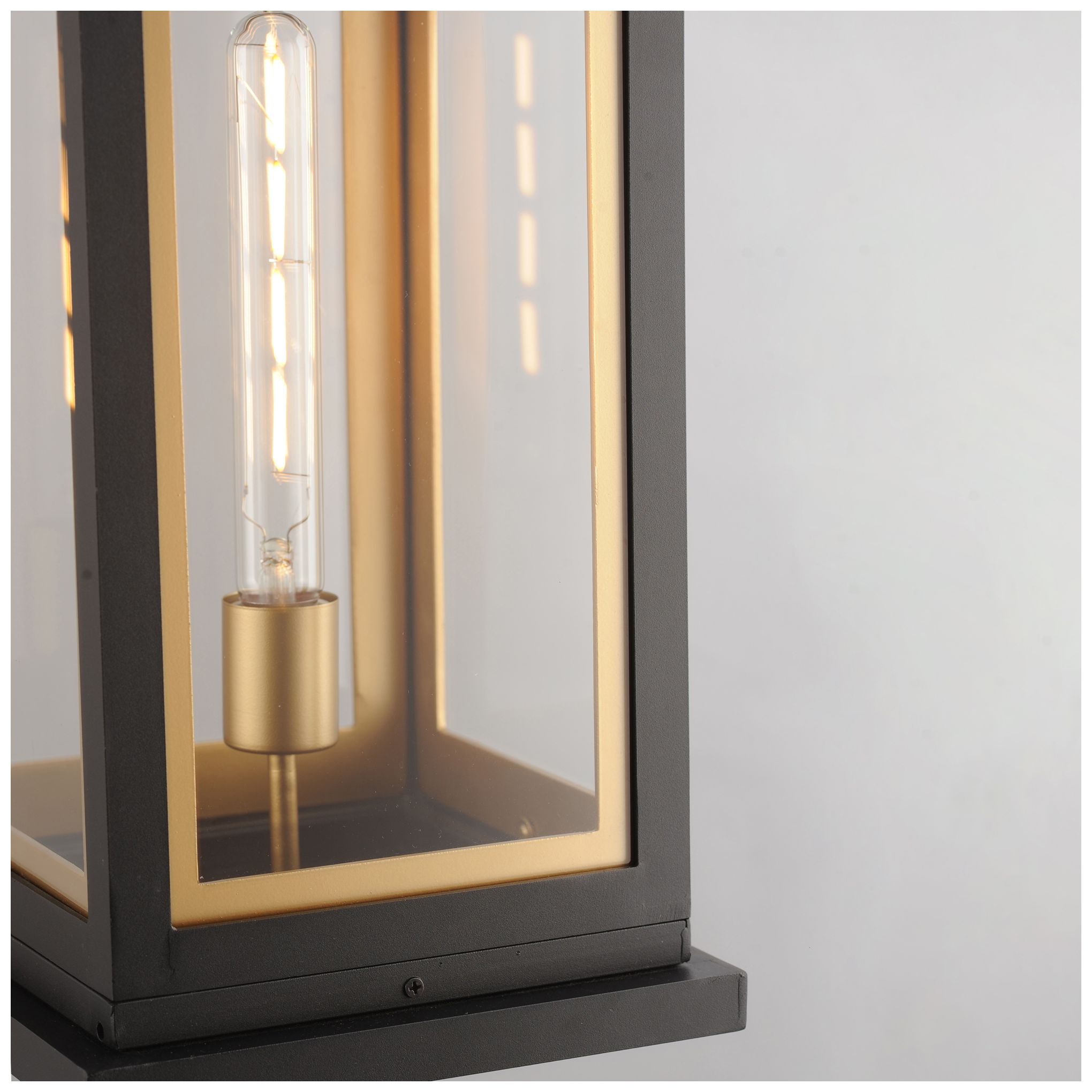 Image 5 Maxim Neoclass 16 1/2" High Black/Gold 1-Light Deck Lantern Large more views