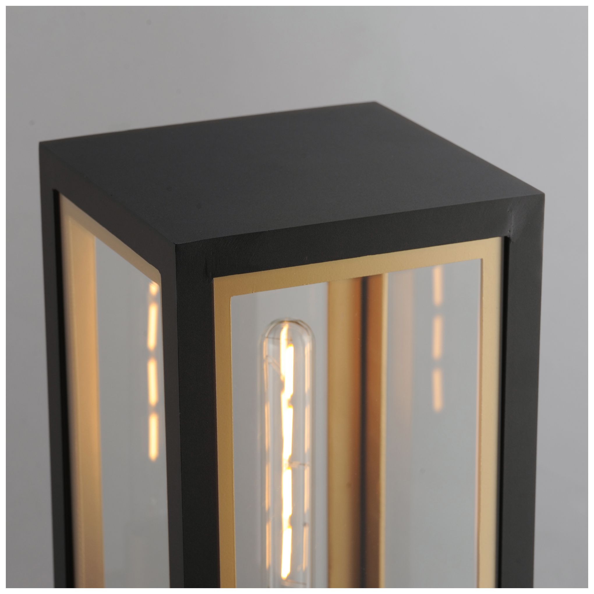 Image 6 Maxim Neoclass 16 1/2" High Black/Gold 1-Light Deck Lantern Large more views