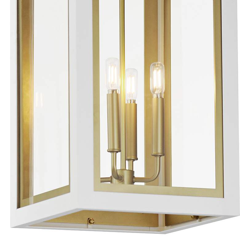 Image 2 Maxim Neoclass 20" High White and Gold Outdoor Hanging Light more views