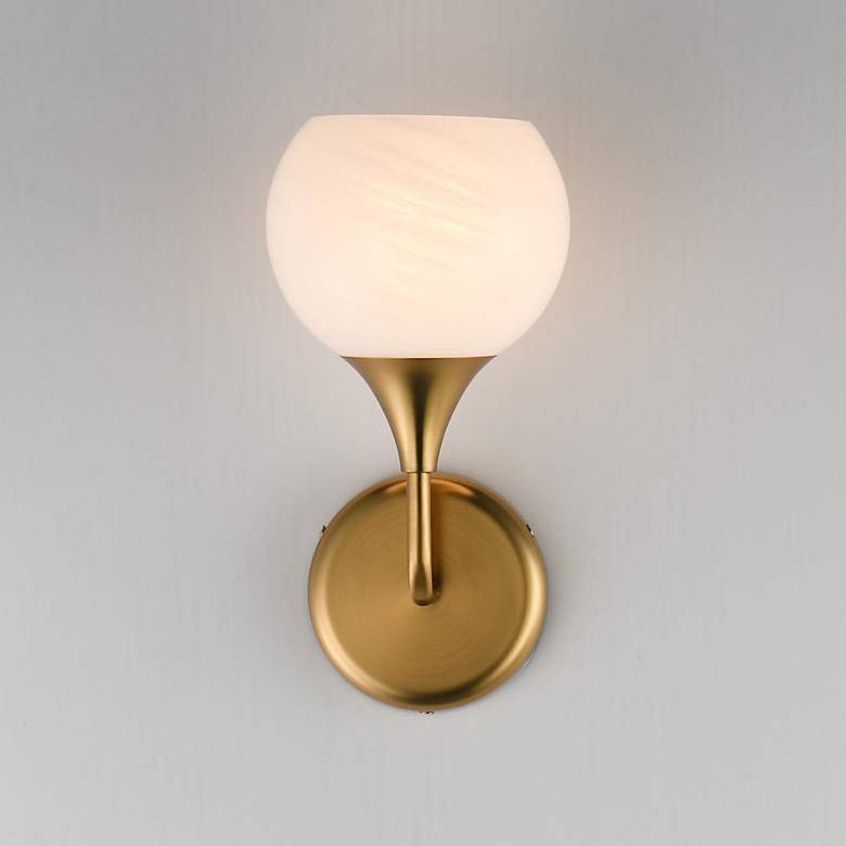 Image 3 Maxim Neve 12" High Natural Aged Brass 1-Light Wall Scone more views