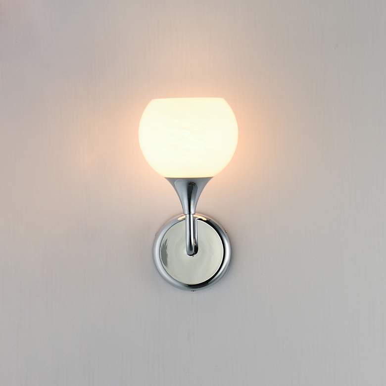 Image 3 Maxim Neve 12" High Polished Chrome 1-Light Wall Scone more views